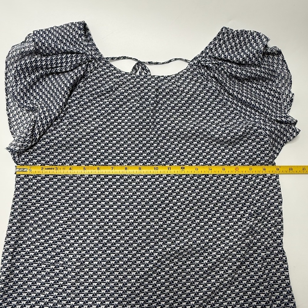 MOLLY BRACKEN Dress Size M Sailboats Print Nautical Shift Blue White Summer - Picture 4 of 10